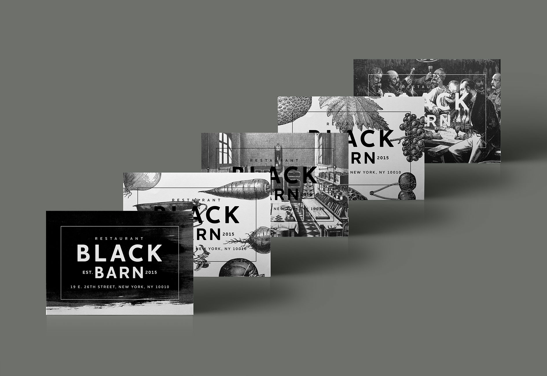 Black Barn Restaurant Branding by Mark Zeff Design